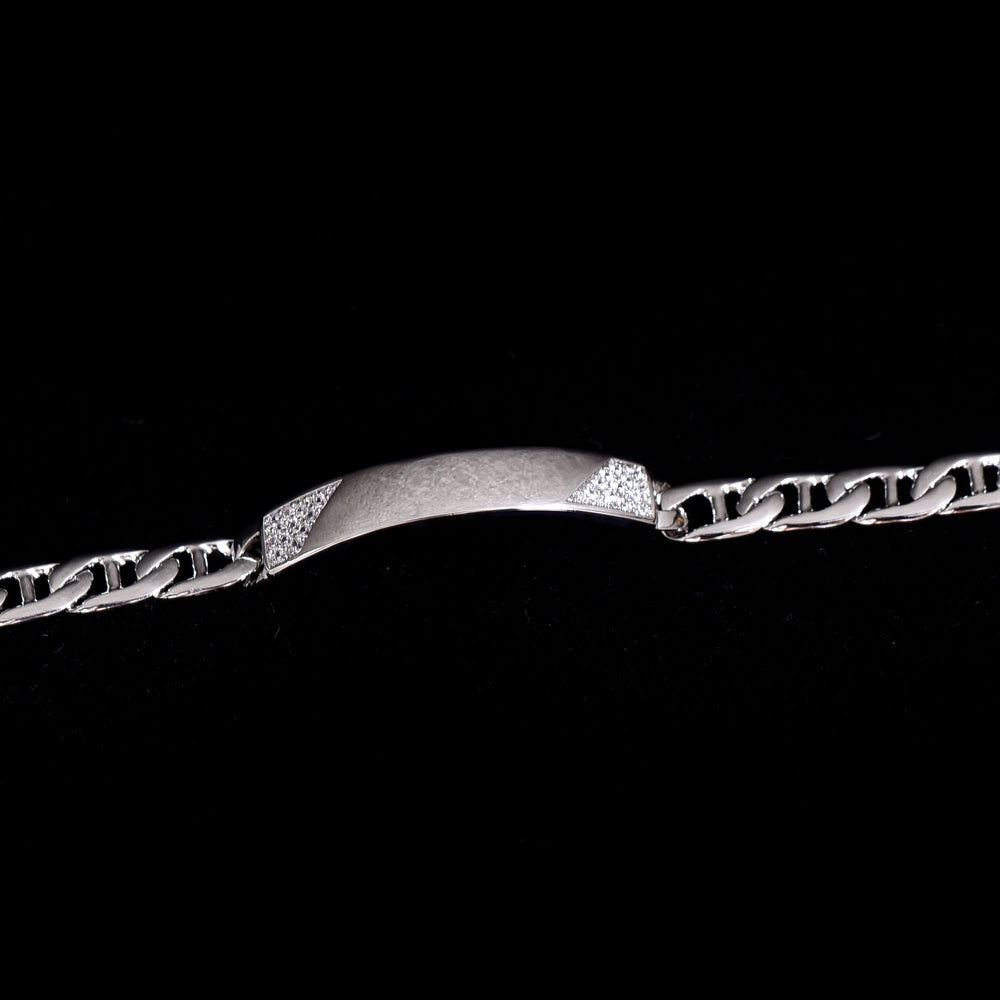 925 sterling silver zirconia diamonds bracelet for men