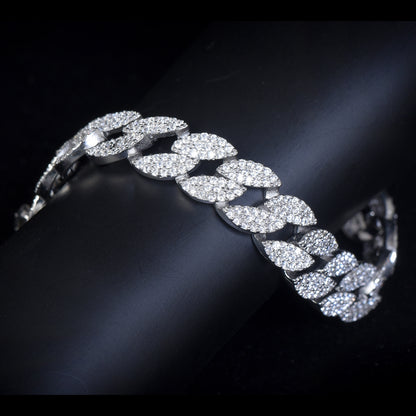 925 sterling silver studded bracelet for men