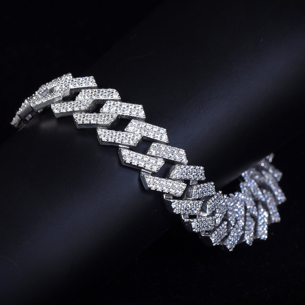 Hardik pandya style silver bracelet for men