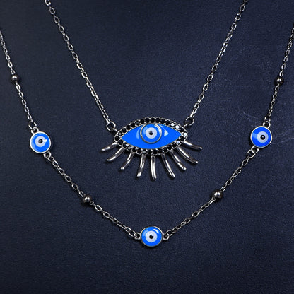 925 sterling silver evil eye necklace for women