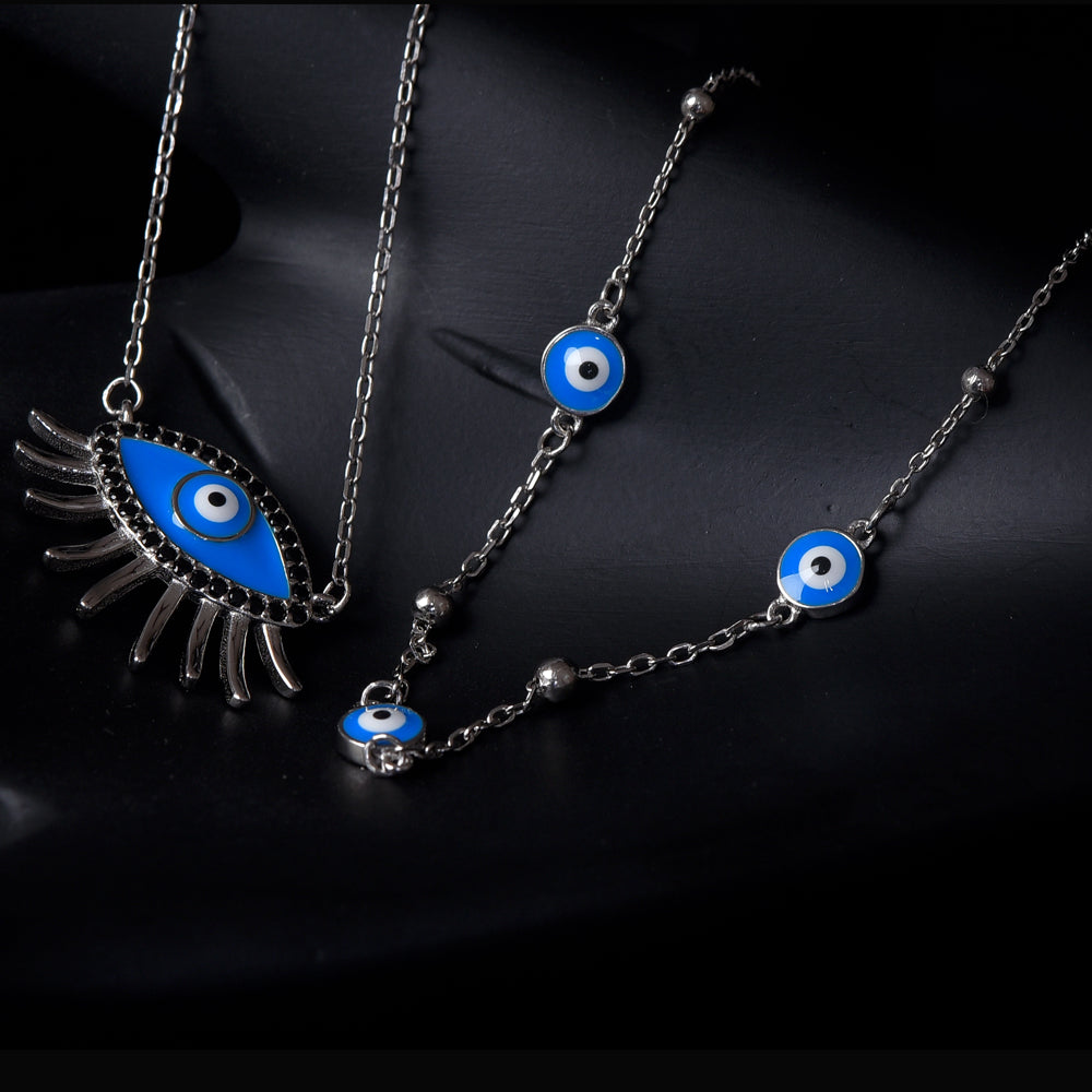 925 sterling silver evil eye necklace for women