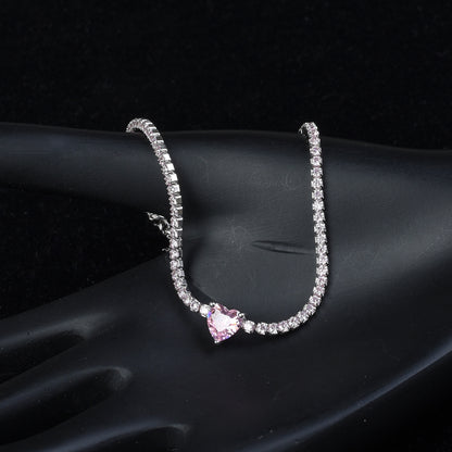 925 sterling silver Heart shaped bracelet for women