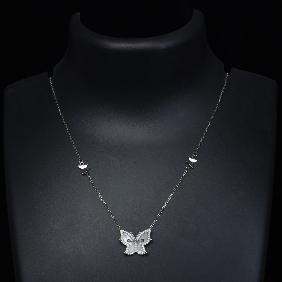 925 Sterling  Silver Butterfly necklace for women