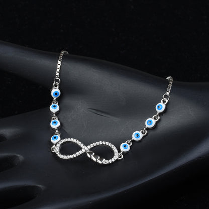 925 sterling silver infinity bracelet for women